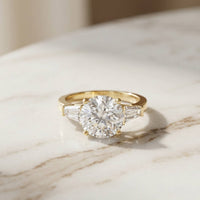 3.66 Ct Round Moissanite Statement Ring for Women