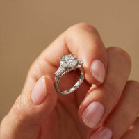 3.66 Ct Round Moissanite Statement Ring for Women