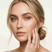 2.40 Ct Marquise & Trillion Moissanite Promise Trilogy Ring for Women Rose Gold