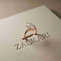 2.40 Ct Marquise & Trillion Moissanite Promise Trilogy Ring for Women Rose Gold