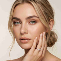 2.3 Ct Heart Cut Moissanite Trilogy Ring for Women