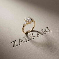 2.3 Ct Heart Cut Moissanite Trilogy Ring for Women