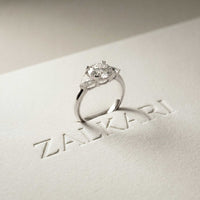 2.3 Ct Round & Trillion Moissanite Three Stone Elegance Ring