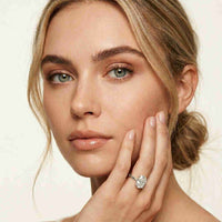 2.13 Ct Oval Moissanite Elevated Solitaire Engagement Ring