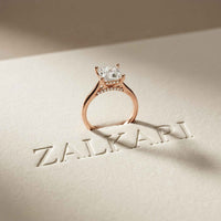 2.14 Ct Princess Cut Moissanite Solitaire with Accent Engagement Ring