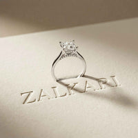 2.14 Ct Princess Cut Moissanite Solitaire with Accent Engagement Ring