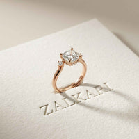 2.16 Ct Cushion Cut Moissanite Classic Basket Setting Engagement Ring