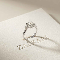 2.16 Ct Cushion Cut Moissanite Classic Basket Setting Engagement Ring