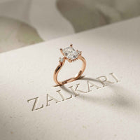 2.16 Ct Radiant Moissanite Halo Classic Solitaire Engagement Ring