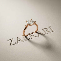 2.16 Ct Round Moissanite Hidden Halo Promise Ring