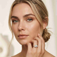 2.16 Ct Round Moissanite Hidden Halo Promise Ring