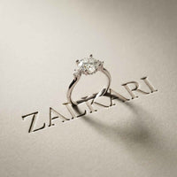 2.16 Ct Round Moissanite Hidden Halo Promise Ring