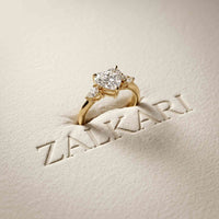3.27 Ct Heart & Pear Moissanite Architectural Engagement Ring