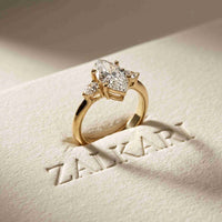 3.27 Ct Marquise & Pear Moissanite Timeless Statement Engagement Ring