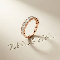 0.99 Ct Baguette Cut Moissanite Minimalist Promise Ring