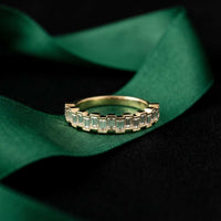0.99 Ct Baguette Cut Moissanite Minimalist Promise Ring
