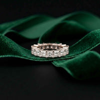 2.31 Ct Princess Cut Full Eternity Shared Prong Band Ring