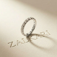 2.20 Ct Round Cut Milgrain Pavé Full Eternity Band Ring