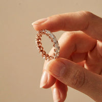 2.73 Ct Round Full Eternity Classic Prong Band Ring