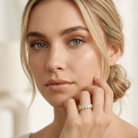 0.19 Ct Oval Cut Prong Set Slim Band Ring
