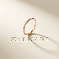 0.12 Ct Round Cut Full Eternity Slim Band Ring