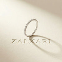 0.12 Ct Round Cut Full Eternity Slim Band Ring