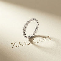 0.06 Ct Round Cut Full Eternity Bezel Set Band Ring