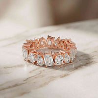 0.96 Ct Round Multi Stone Shared Prong Band Ring