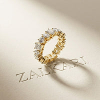 0.96 Ct Round Multi Stone Shared Prong Band Ring