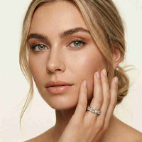 0.96 Ct Round Multi Stone Shared Prong Band Ring