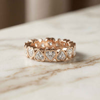 0.23 Ct Heart Cut Bezel Set Promise Ring for Women