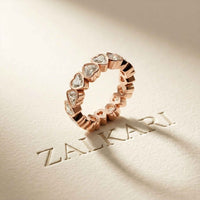 0.23 Ct Heart Cut Bezel Set Promise Ring for Women
