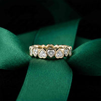 0.23 Ct Heart Cut Bezel Set Promise Ring for Women