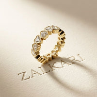 0.23 Ct Heart Cut Bezel Set Promise Ring for Women