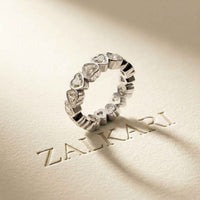 0.23 Ct Heart Cut Bezel Set Promise Ring for Women