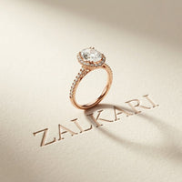 2.48 Ct Oval Cut Hidden Halo Cathedral Shank Moissanite Ring
