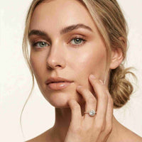 2.48 Ct Round Cut Floating Halo Cathedral Ring