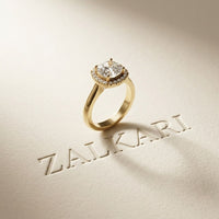 2.27 Ct Cushion Cut Moissanite Classic Halo Ring