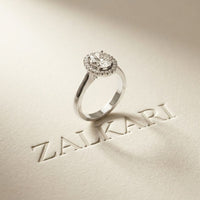 2.24 Ct Oval Cut Moissanite Signature Halo Ring
