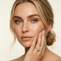 2.9 Ct Radiant Cut Moissanite Split Pavé Shank Ring Rose Gold