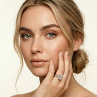 3.30 Ct Emerald Cut Baguette Gallery Moissanite Ring Rose Gold