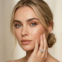 2.75 Ct Oval Cut Moissanite Heirloom Inspired Ring Rose Gold