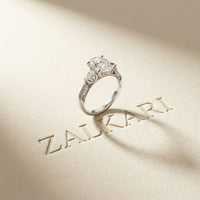 2.15 Ct Oval Cut Moissanite Heirloom Pear Accent Ring White