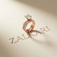 3.25 Ct Heart Cut Moissanite Split Twist Ring