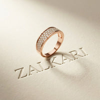 0.95 Ct Round Cut Moissanite Men's Pavé Band Ring