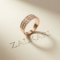 1.35 Ct Round Cut Moissanite Double-Row Men's Band Ring