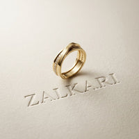 0.29 Ct Round Cut Moissanite Criss-Cross Band Ring