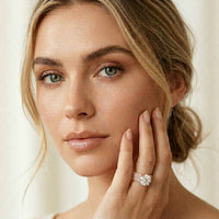 4.25 Ct Round Cut Moissanite Grand Pavé Statement Ring