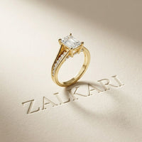1.80 Ct Radiant Cut Moissanite Classic Accent Ring