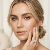 1.80 Ct Round Cut Moissanite Signature Accent Ring